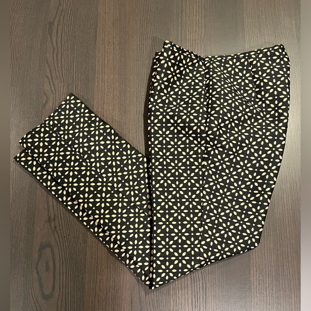 Michael Kors Black and Suntan Eyelet Pants